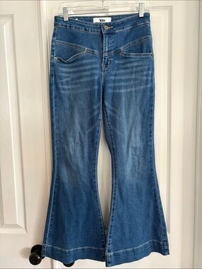 The Denim BAR by Alexa Rae boutique blue denim stretchy flare bell bottom jeans